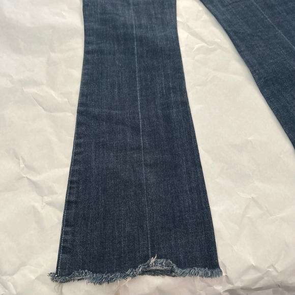 7 For All Mankind Womens Flare Jeans‎ Blue Distressed Frayed Hem Size 29 Ombre - Picture 4 of 9